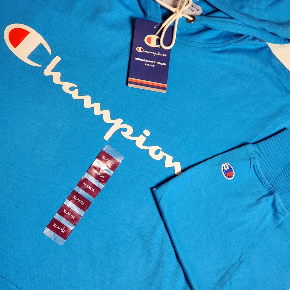 Champion lightweight hoodie blue